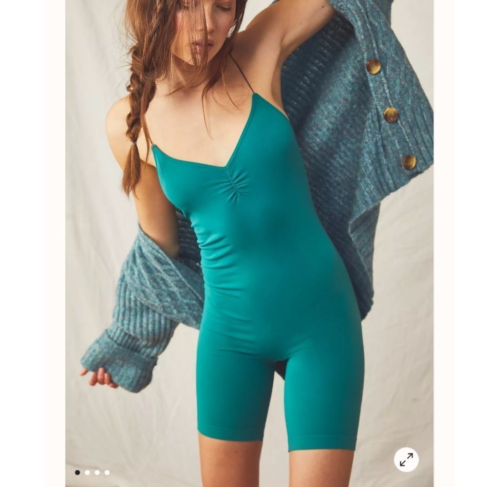 NWT Free People Ruch Hour Bikeshort Onesie - Picture 2 of 5